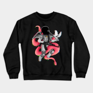 Riot punk angel no war no peace Crewneck Sweatshirt